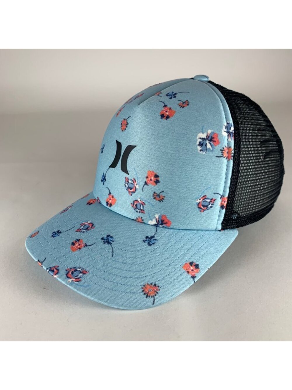 Hurley Unisex Blue Black Snapback Foam Trucker Hat